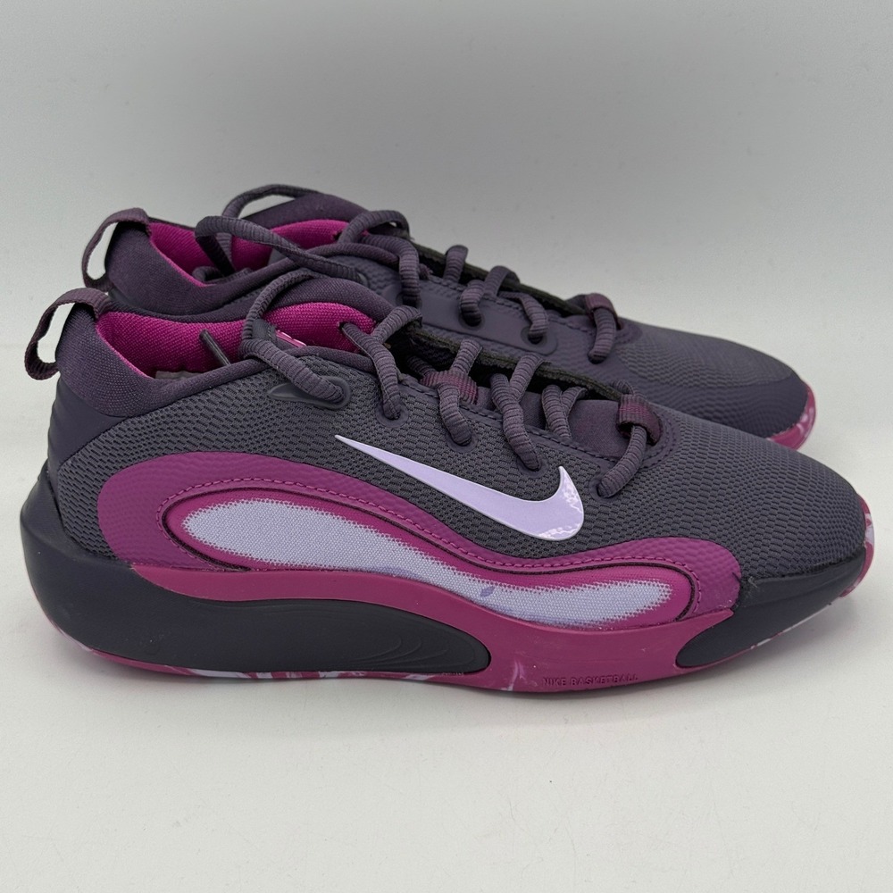 Nike Isofly GS Basketball Shoes Kids Size 3Y Dark Raisin Hydrangeas FN4384-500